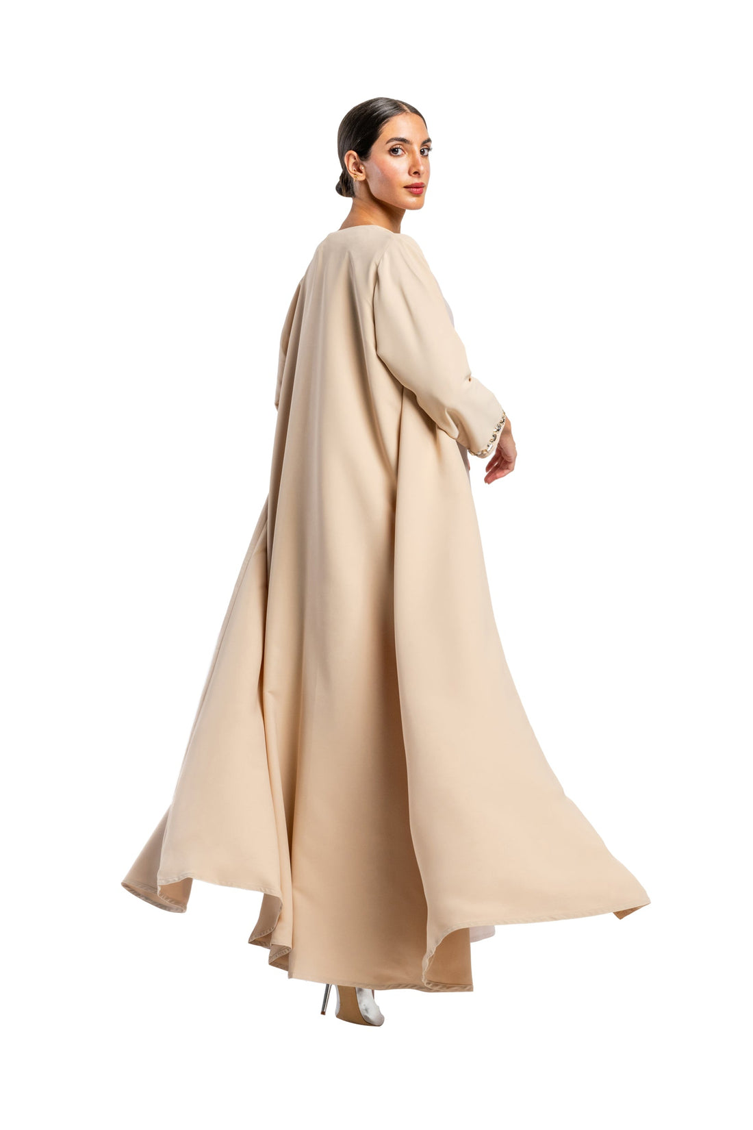 Crystalized Crepe Open Abaya