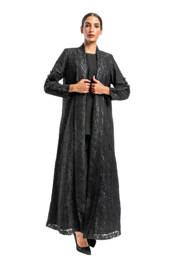 Dantel Crepe Close Abaya