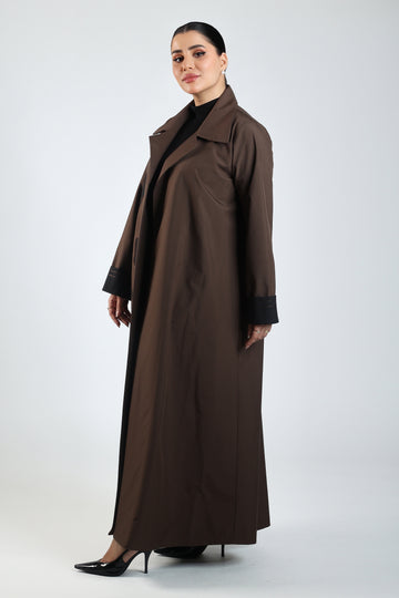 Brown Trench Coat Abaya