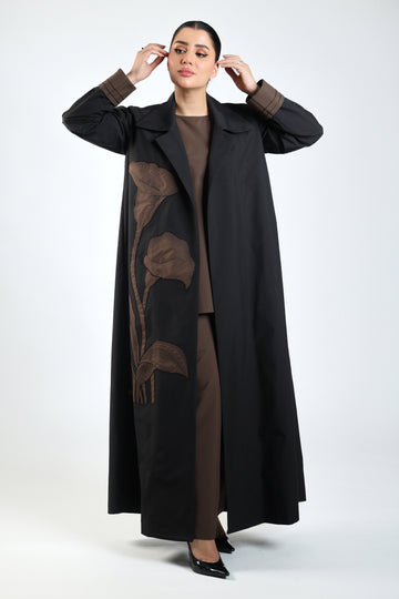Black Trench Coat Abaya