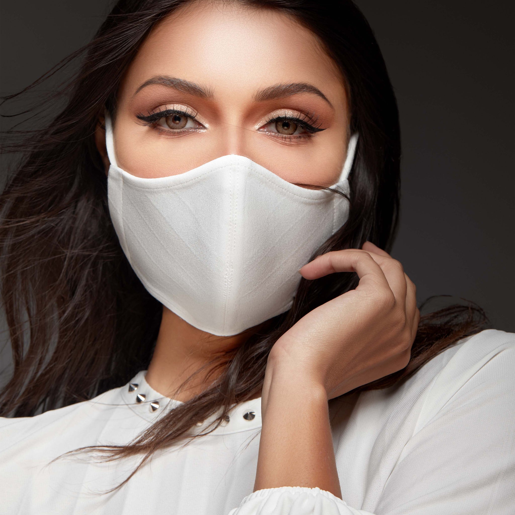 Offwhite Cotton Anti-Dust Face Mask.