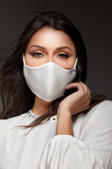 Offwhite Cotton Anti-Dust Face Mask.