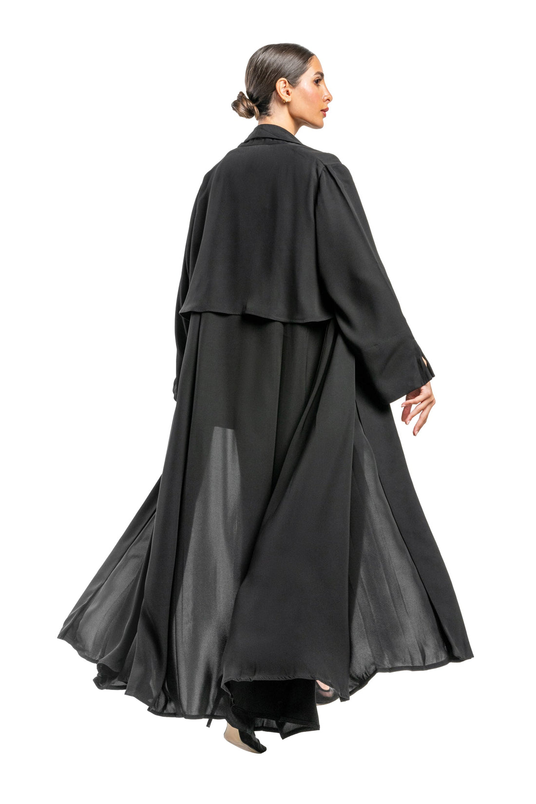 Plain Crepe Open Abaya