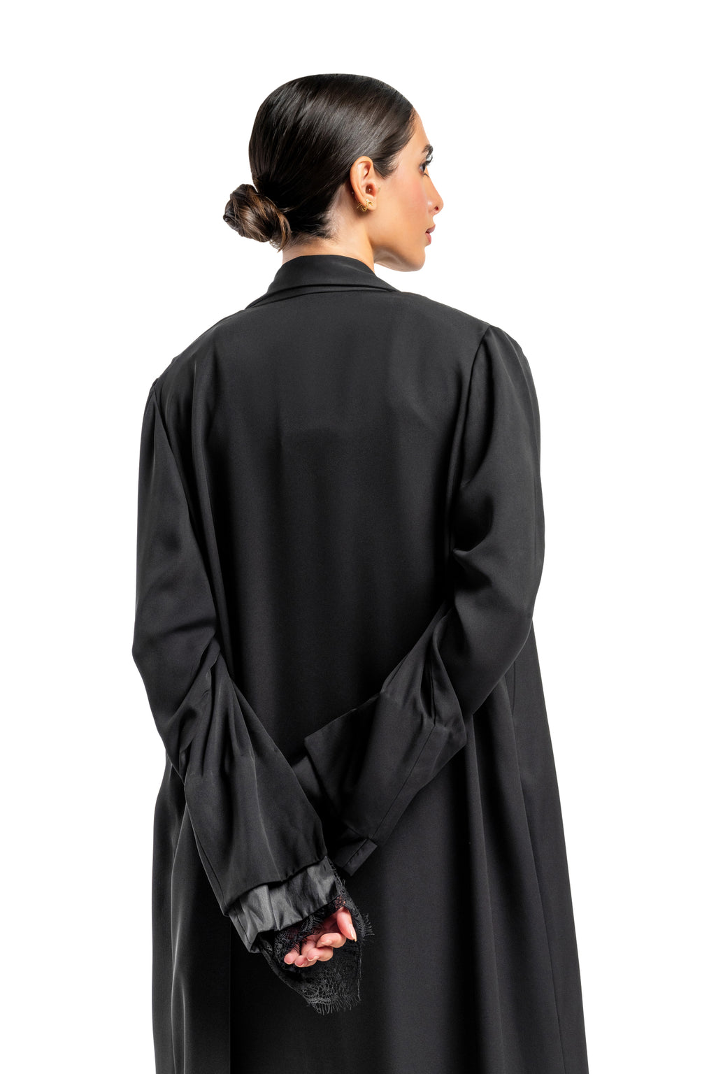 BLACK  TRENDY ORKIDE CLOSE ABAYA