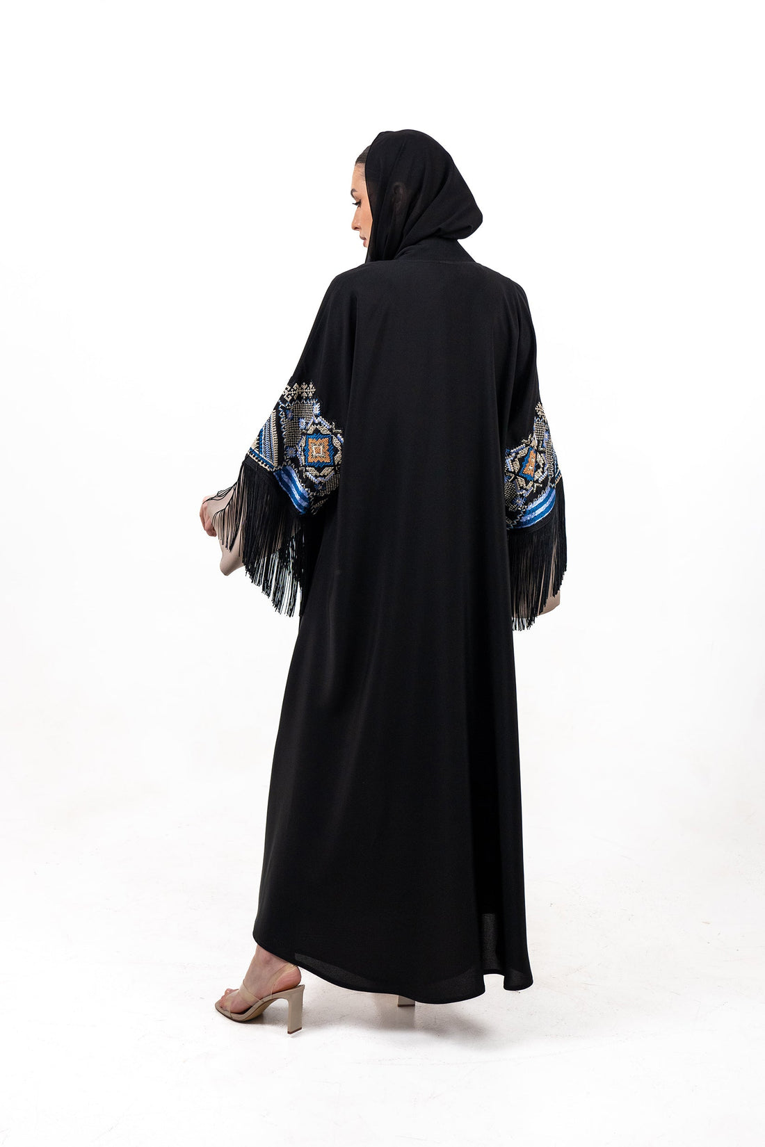 Embroidered Soalon Open Abaya