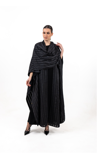 Crepe Bisht Open Abaya