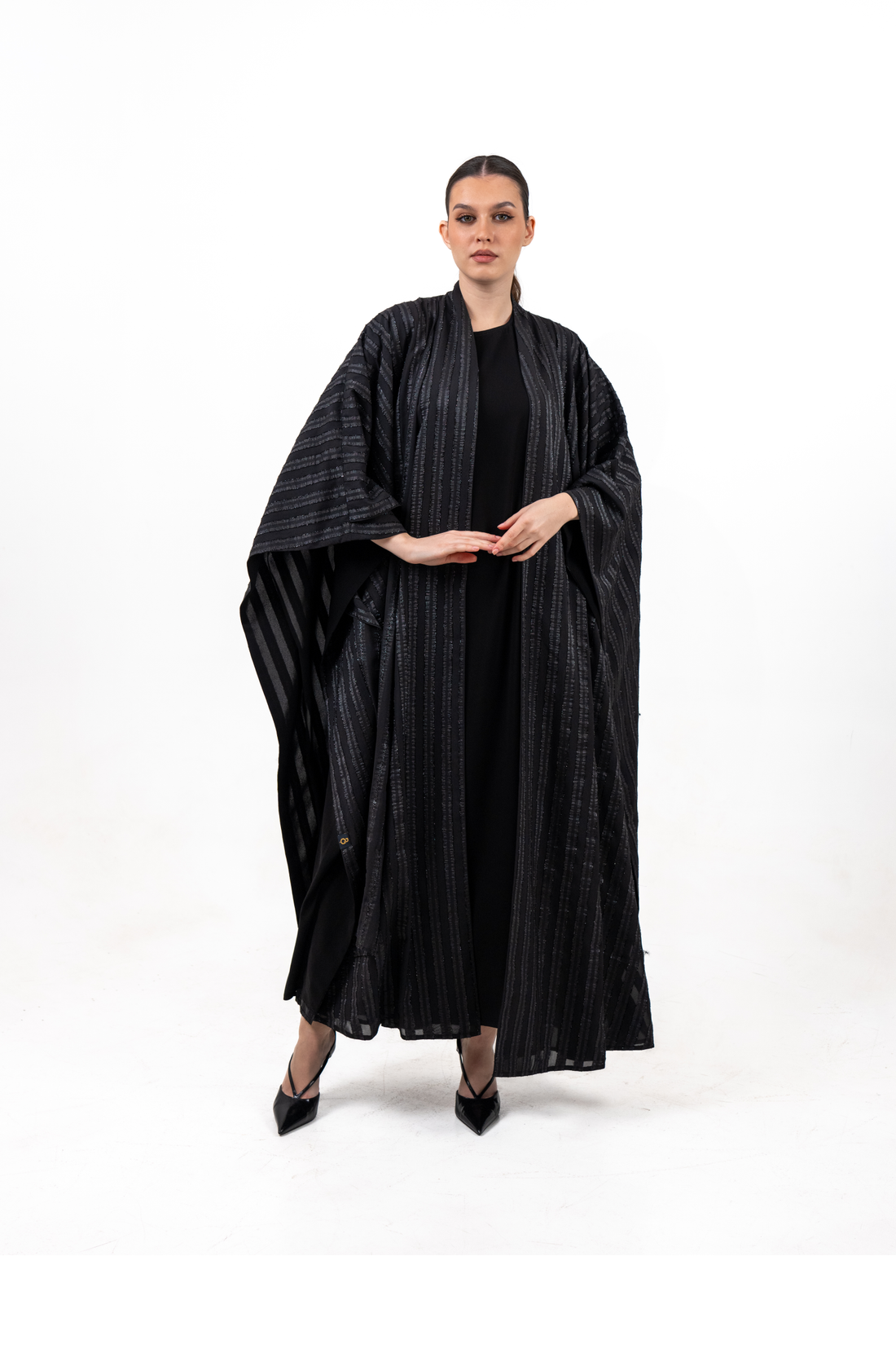 Crepe Bisht Open Abaya