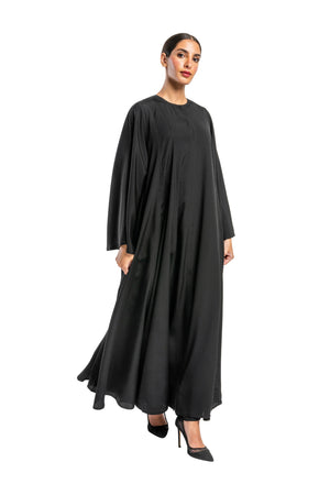 BLACK PLAIN SOALON CLOSE ABAYA