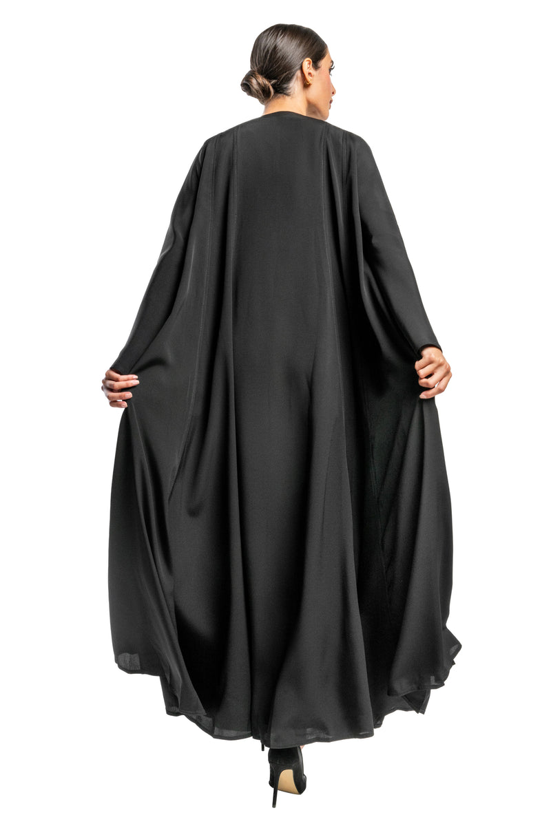 BLACK PLAIN SOALON CLOSE ABAYA