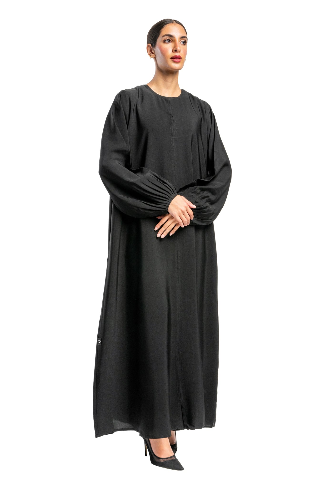 Pleated Sleeve Soalon Close Abaya