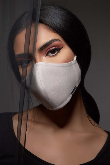 White Cotton Anti-Dust Face Mask.