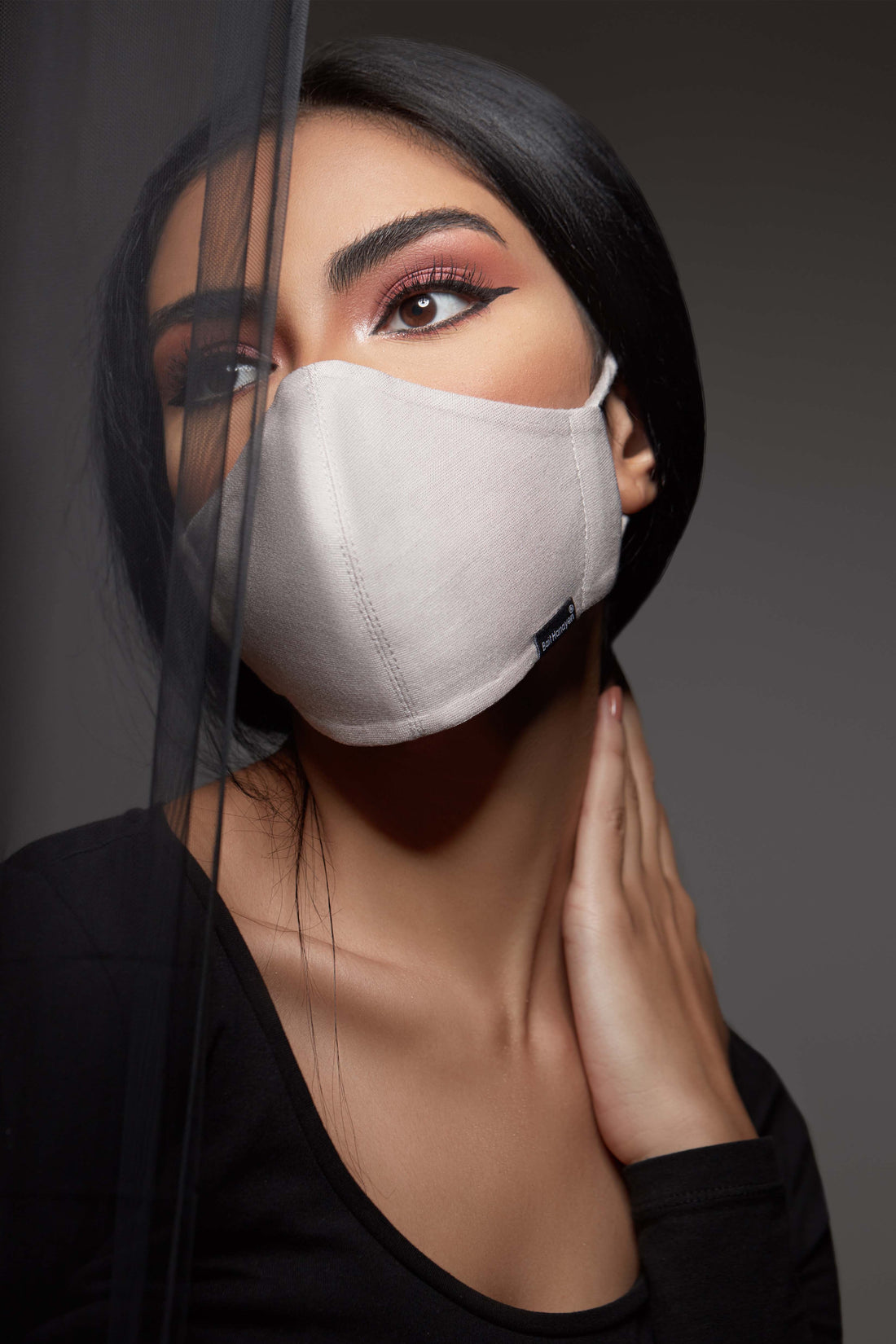 White Cotton Anti-Dust Face Mask.