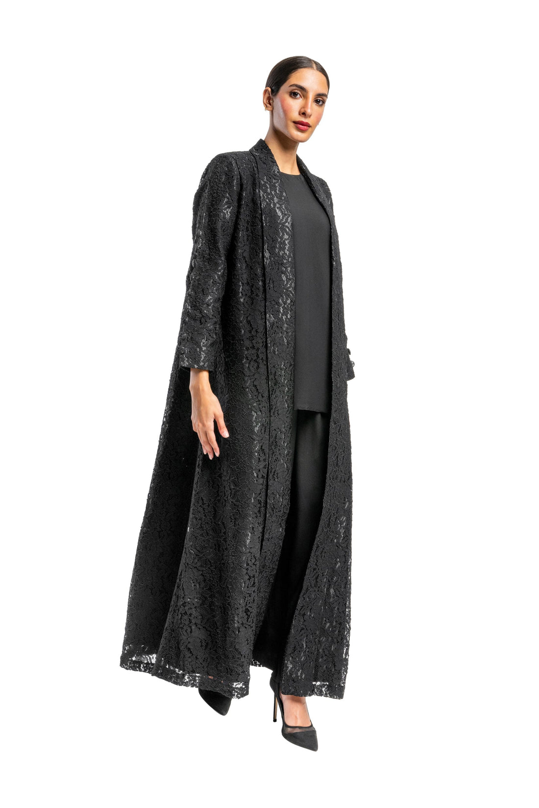 Dantel Crepe Close Abaya