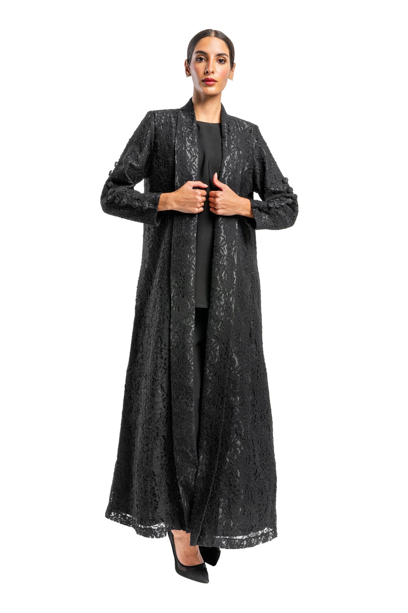 Dantel Crepe Close Abaya