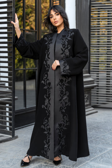 Embroidery Rolex Open Abaya