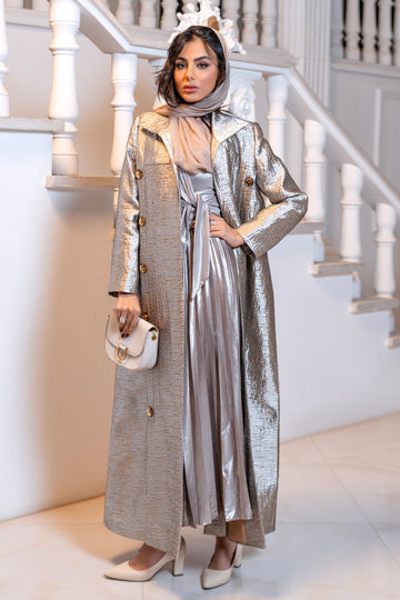 عباية بليزر جاكارد مرصعة بالكريستال سواروفسكي 