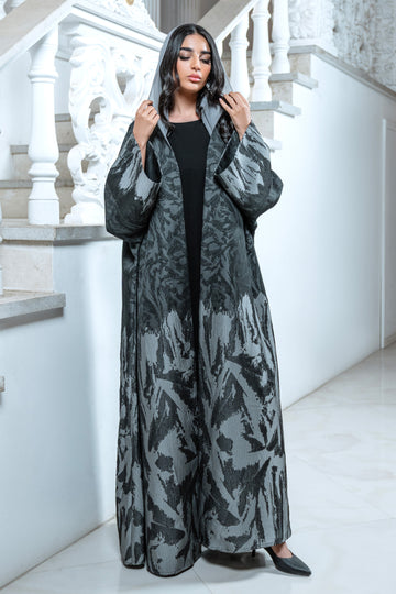 عباية جاكارد بشت ترندي