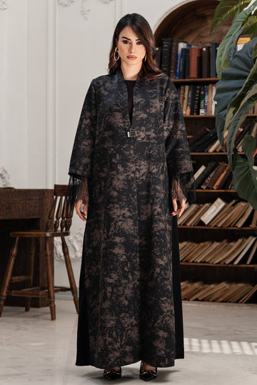 Ishraq Abaya (Rolex with Floral Crepe)