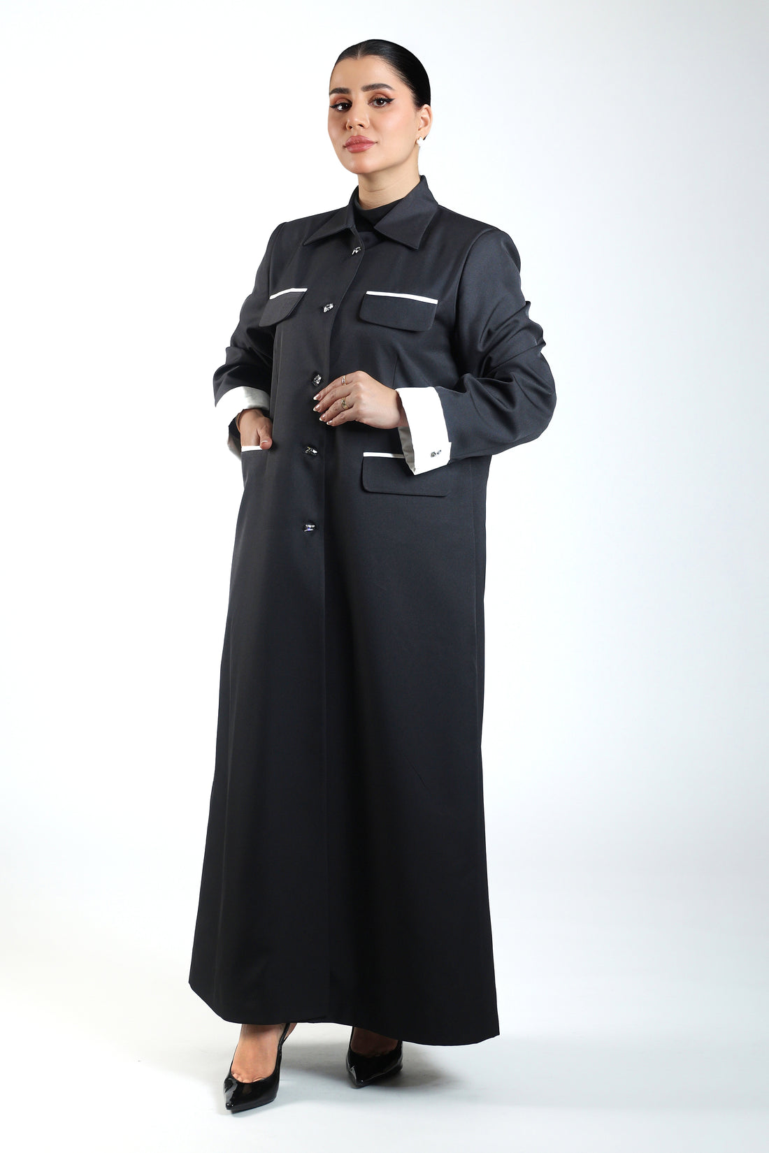 Gabardine Blazer Abaya