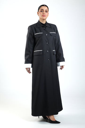 Gabardine Blazer Abaya