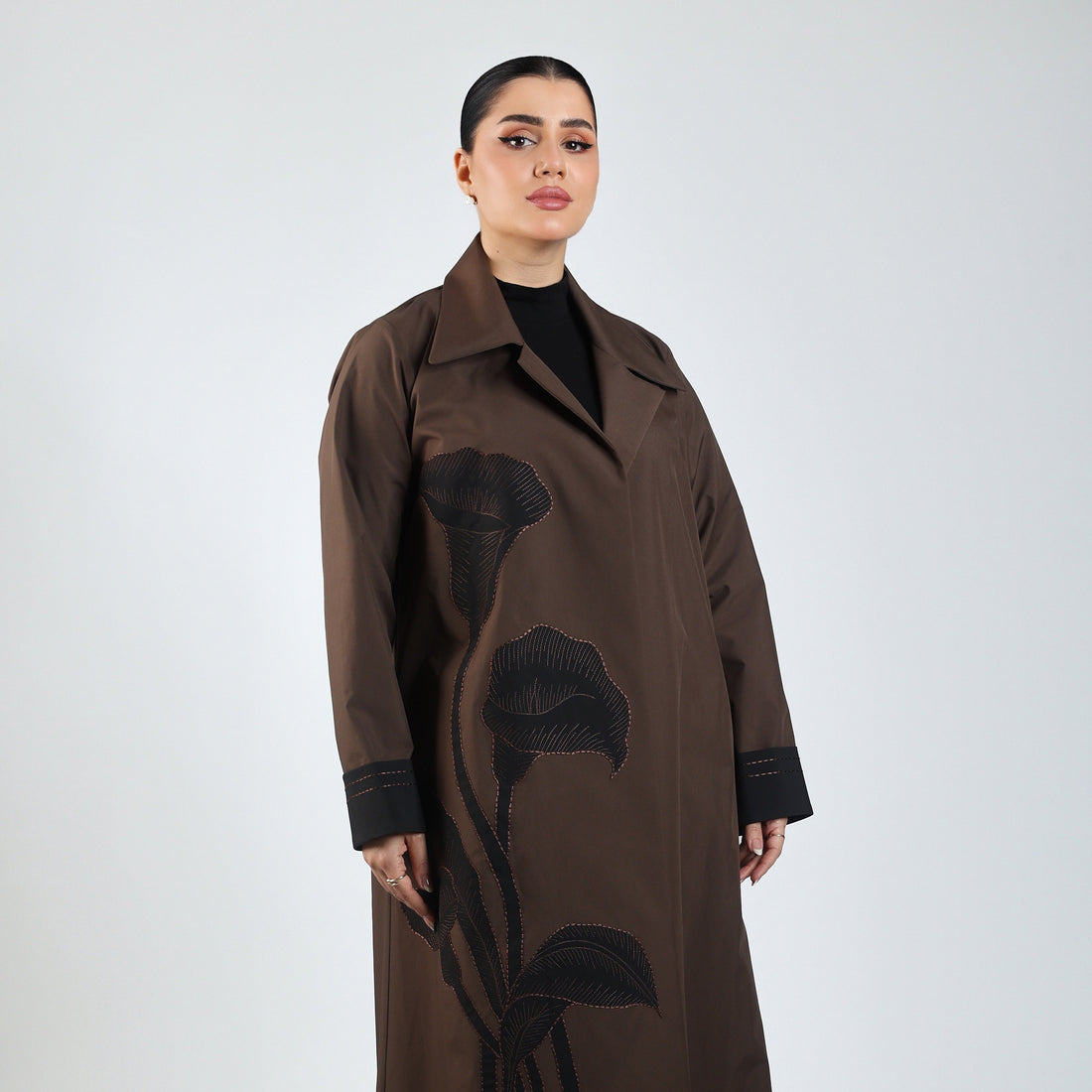 Brown Trench Coat Abaya