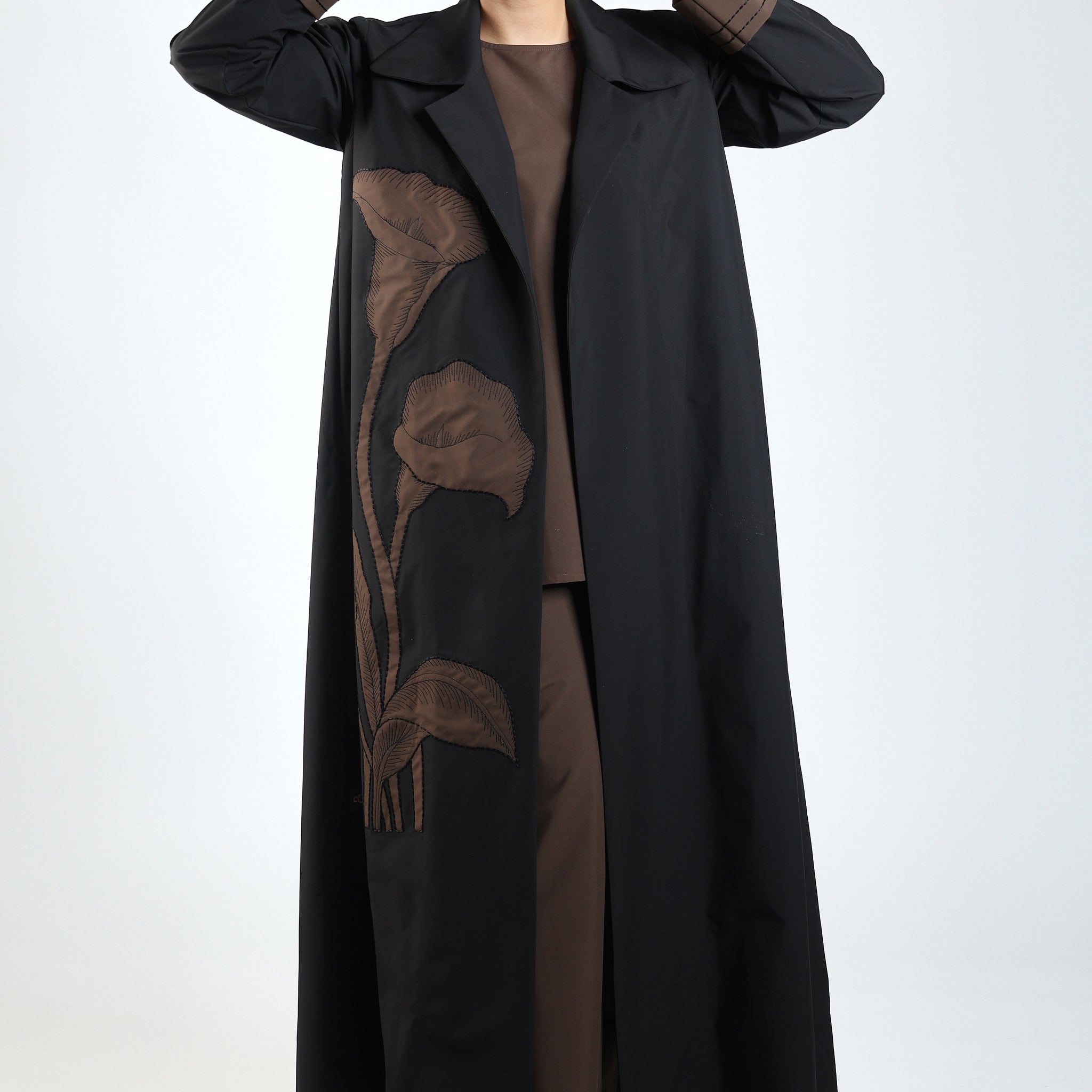 Black Trench Coat Abaya