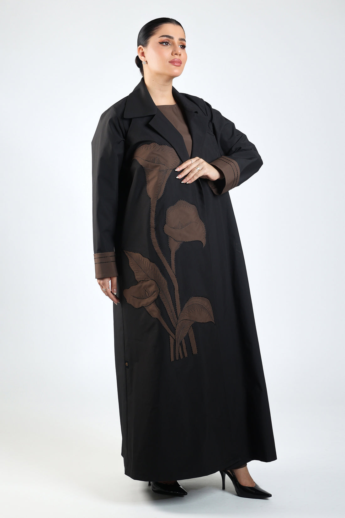 Black Trench Coat Abaya