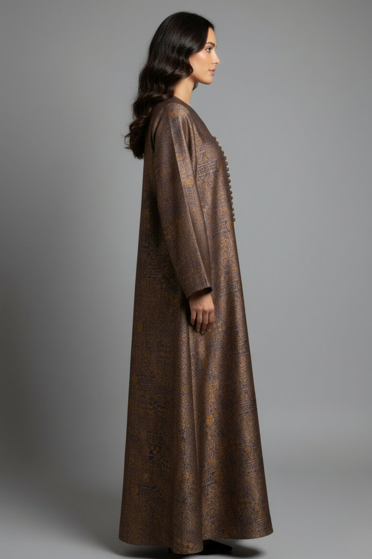 Jacquard Open Abaya Trendy