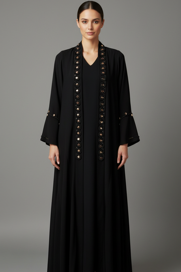 Crystalized Soalon Open Abaya