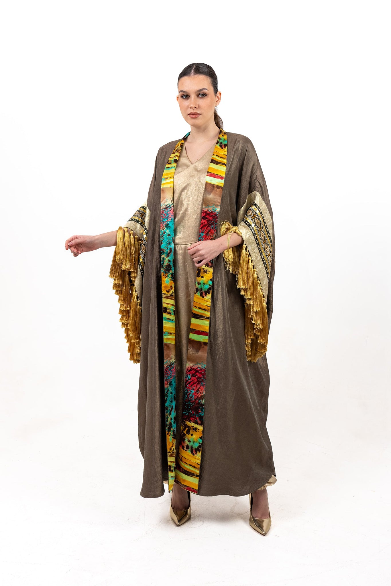 Crepe Bisht Open Abaya