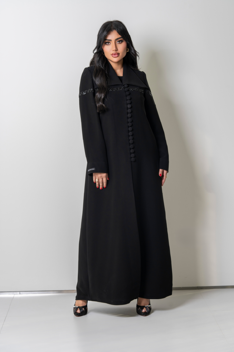 Rolex Open Abaya Crayztilized  With Swarovski Crystal Rock